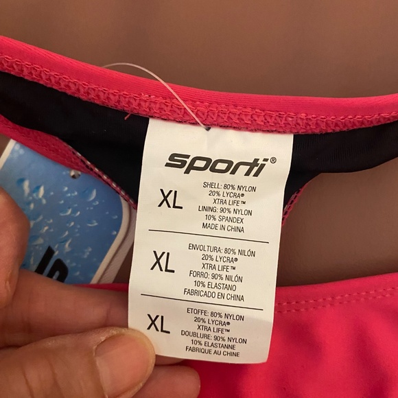 Sporti thong bikini set pink camo removable pads - Picture 12 of 14